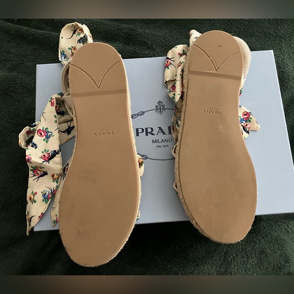 Authentic Prada Floral wrap espradilles size 6 - Picture 2 of 8